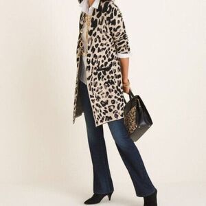 "Stylish Robert Louis Women's Leopard Print Blazer with Pink Liner - Size M🔥